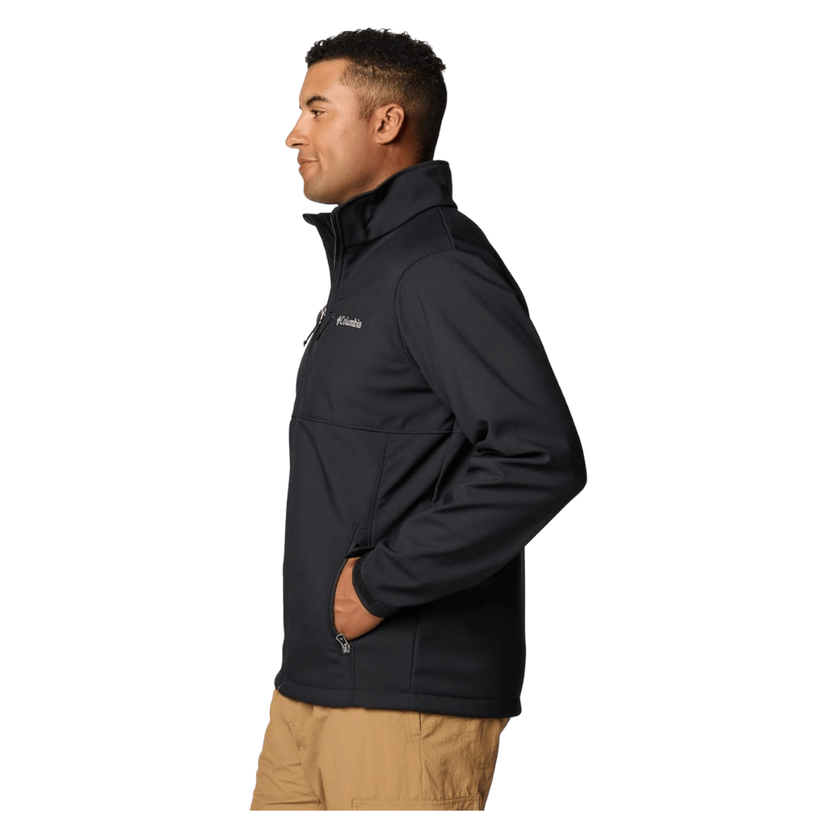 COLUMBIA MEN'S AERIAL ASCENDER JACKET - BLACK - SIDE VIEW