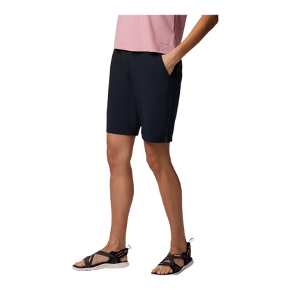 COLUMBIA WOMEN'S ALL SEASONS LONG SHORT 11" - BLACK - SIDE VIEW