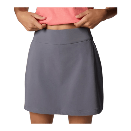 COLUMBIA WOMEN'S ALL SEASONS SKORT - CITY GREY - FRONT VIEW