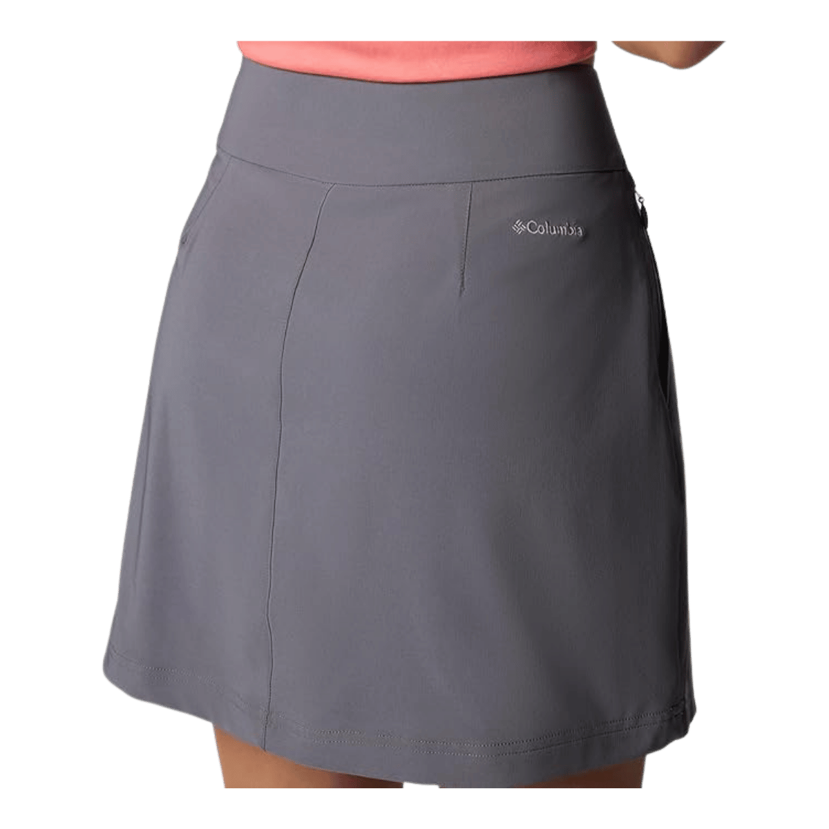 COLUMBIA WOMEN'S ALL SEASONS SKORT - CITY GREY - BACK VIEW