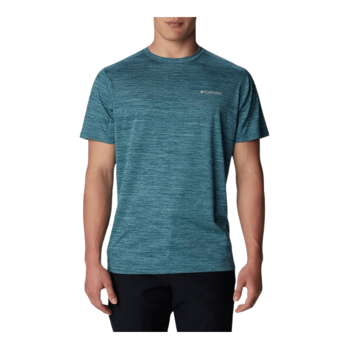 COLUMBIA MEN'S ALPINE CHILL ZERO SHORT SLEEVE CREW SHIRT - CLOUDBURST - FRONT VIEW