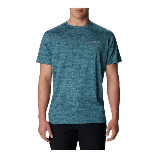COLUMBIA MEN'S ALPINE CHILL ZERO SHORT SLEEVE CREW SHIRT - CLOUDBURST - FRONT VIEW
