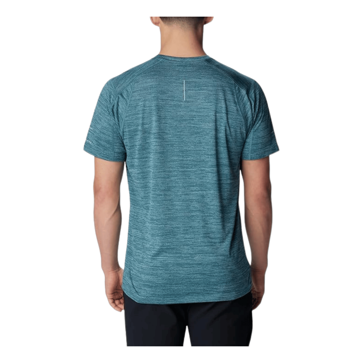 COLUMBIA MEN'S ALPINE CHILL ZERO SHORT SLEEVE CREW SHIRT - CLOUDBURST - BACK VIEW