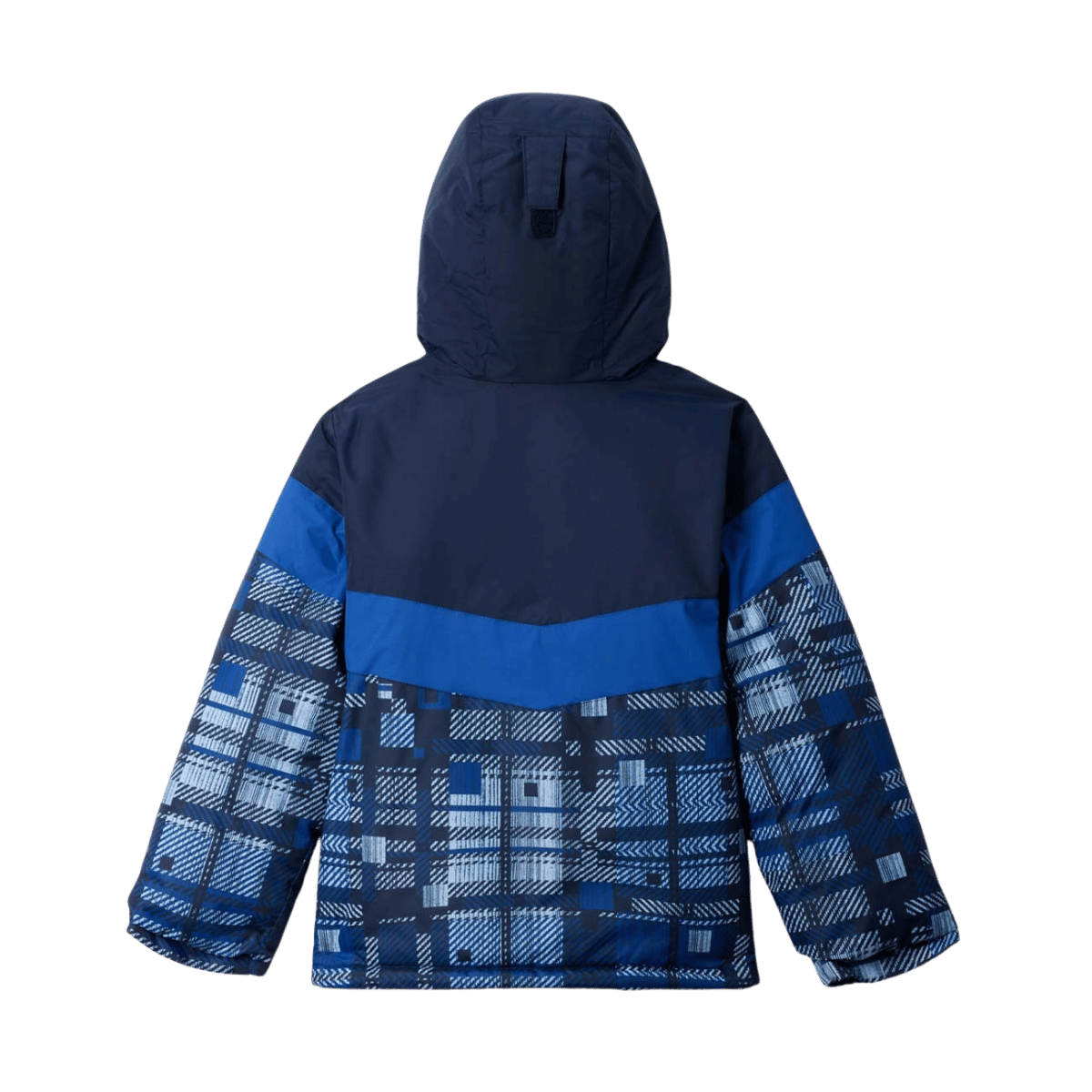 COLUMBIA BOYS' LIGHTNING LIFT III PRINTED JACKET - COLL NAVY WARP - BACK VIEW