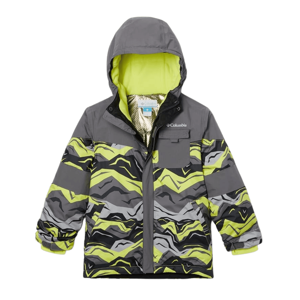 COLUMBIA BOYS' MIGHTY MOGUL II JACKET - RADIATION TECTONIC  - FRONT VIEW