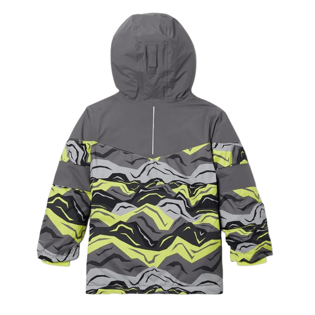 COLUMBIA BOYS' MIGHTY MOGUL II JACKET - RADIATION TECTONIC  - BACK VIEW