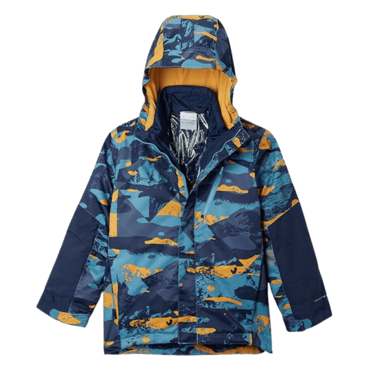COLUMBIA BOYS' WHIRLIBIRD II INTERCHANGE JACKET - SHASTA GEO - FRONT VIEW