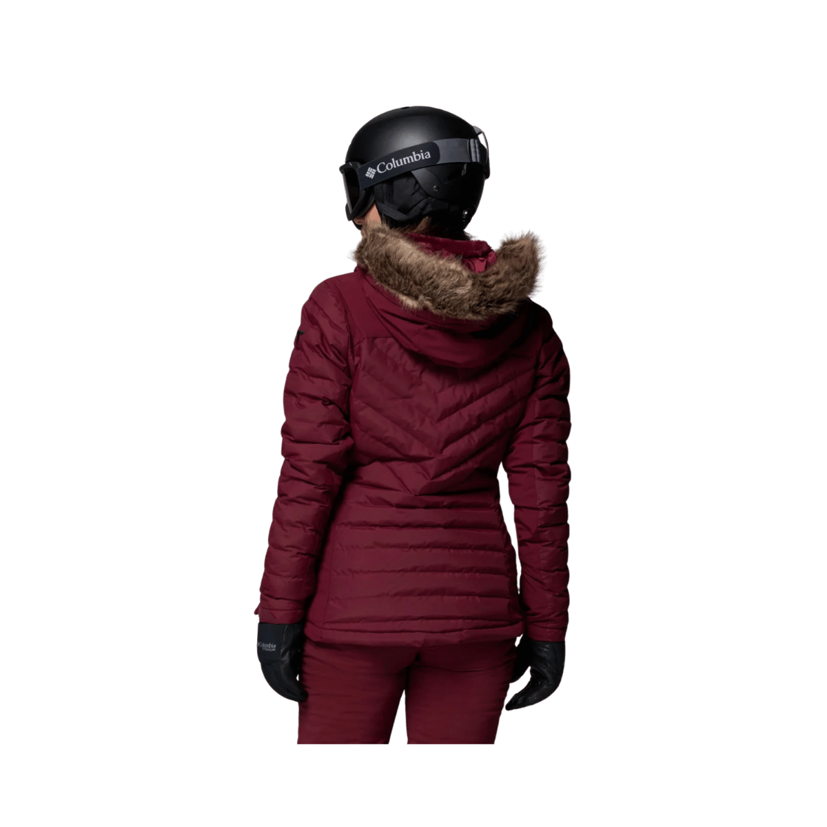 COLUMBIA WOMEN'S BIRD MOUNTAIN III INSULATED JACKET - RICH WINE - BACK VIEW