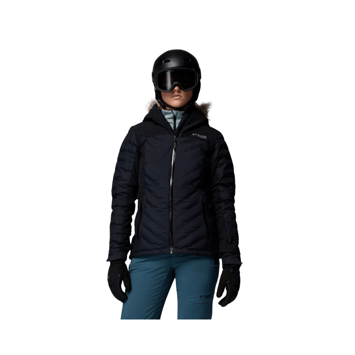 COLUMBIA WOMEN'S BIRD MOUNTAIN III INSULATED JACKET - BLACK - FRONT VIEW