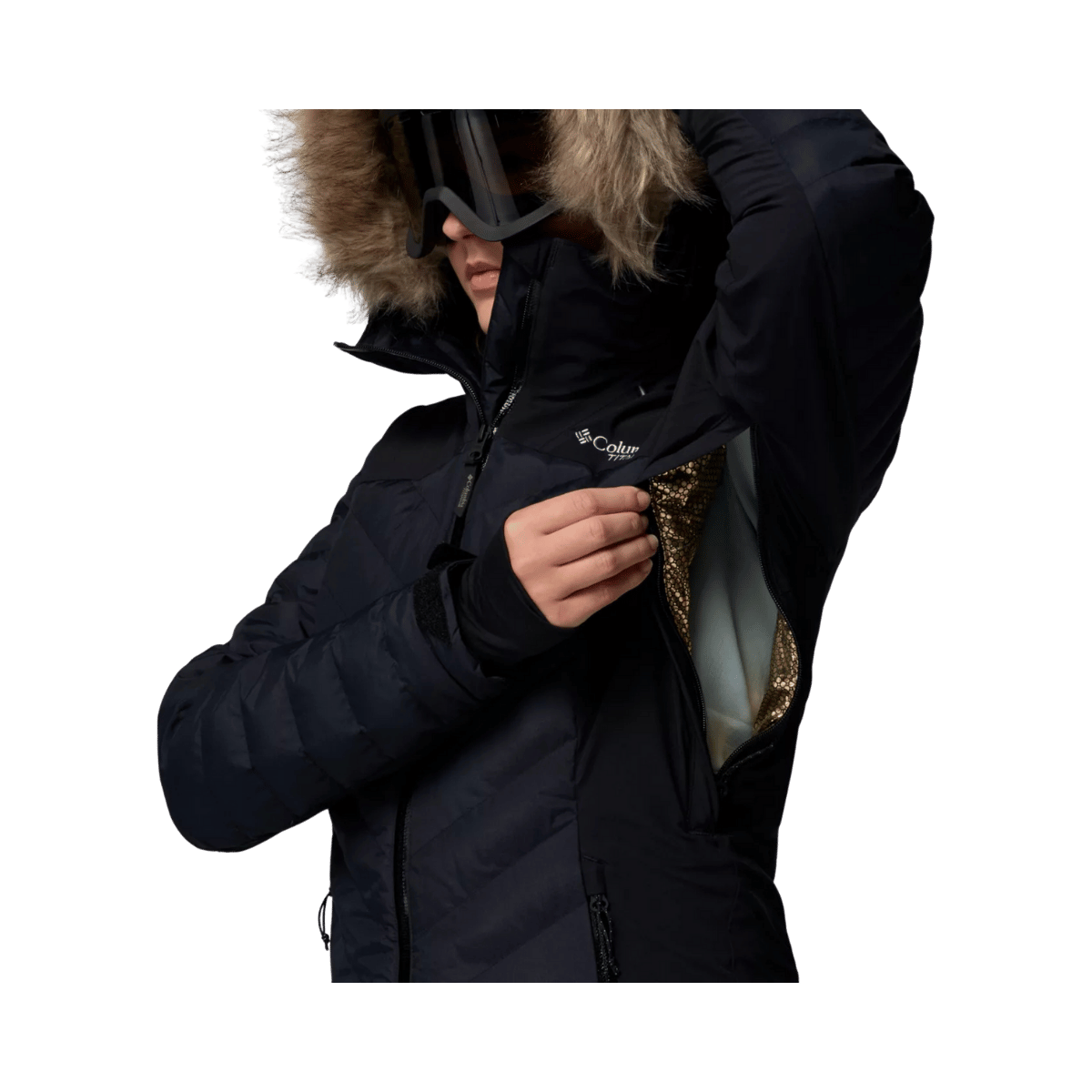 COLUMBIA WOMEN'S BIRD MOUNTAIN III INSULATED JACKET - BLACK - SIDE VIEW