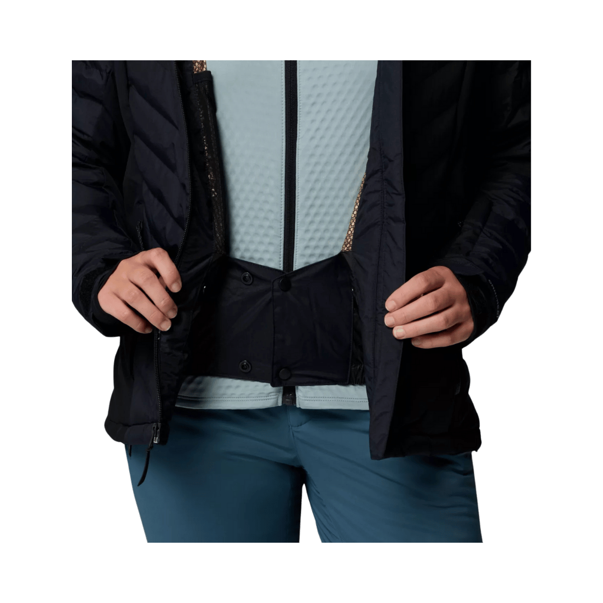 COLUMBIA WOMEN'S BIRD MOUNTAIN III INSULATED JACKET - BLACK - INNER VIEW