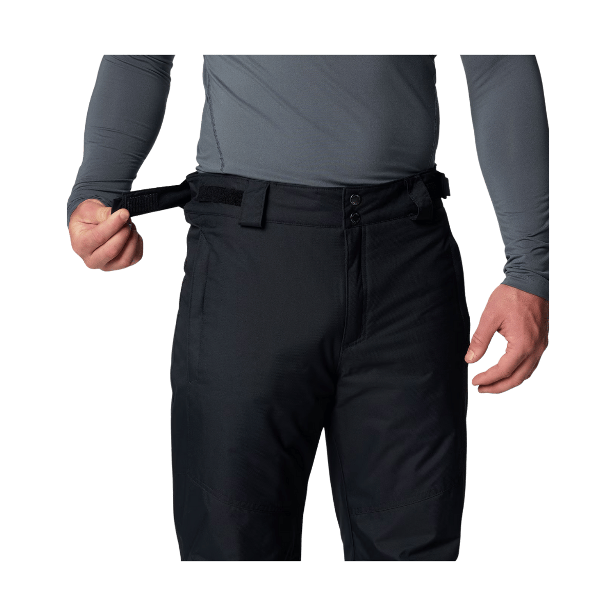 COLUMBIA BUGABOO V PANTS - BLACK - CLOSE-UP VIEW