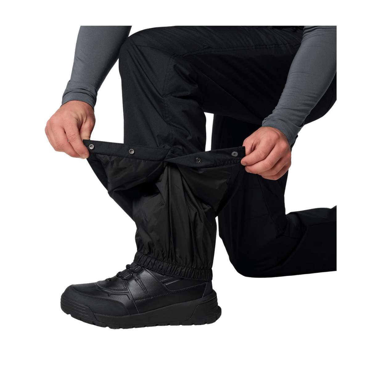 COLUMBIA BUGABOO V PANTS - BLACK - ANKLE DETAIL VIEW