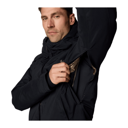 COLUMBIA CIRQUE BOWL JACKET - BLACK - SIDE ZIPPER VIEW