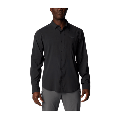 COLUMBIA CIRQUE RIVER VENTED WOVEN LONG SLEEVE SHIRT - BLACK - FRONT VIEW