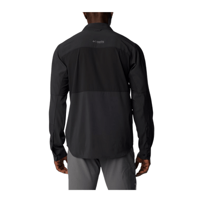 COLUMBIA CIRQUE RIVER VENTED WOVEN LONG SLEEVE SHIRT - BLACK - BACK VIEW