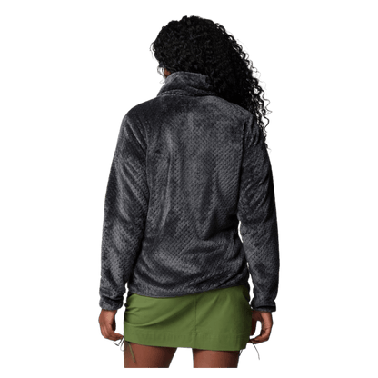 COLUMBIA WOMEN'S FIRE SIDE II SHERPA FULLZIP FLEECE - SHARK - BACK VIEW
