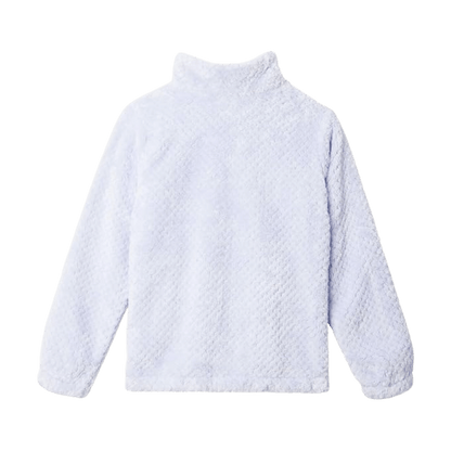 COLUMBIA GIRLS' FIRE SIDE SHERPA FULL ZIP JACKET - SNOW DRIFT - BACK VIEW