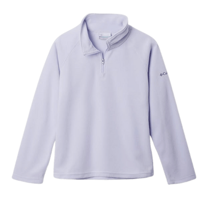 COLUMBIA GIRLS GLACIAL FLEECE HALF ZIP - SNOWDRIFT - FRONT VIEW