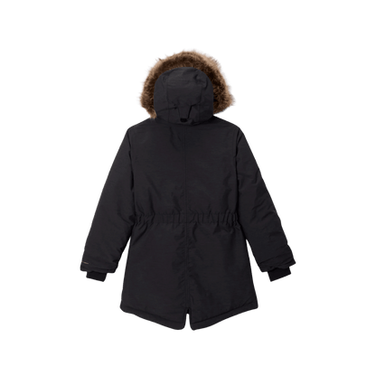 COLUMBIA GIRLS' NORDIC STRIDER JACKET - BLACK - BACK VIEW
