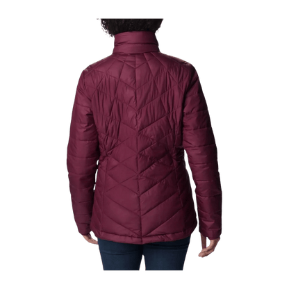 COLUMBIA WOMEN'S HEAVENLY JACKET - MARIONBERRY - BACK VIEW