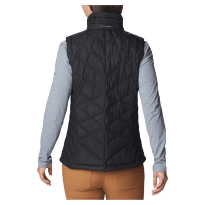 COLUMBIA WOMEN'S HEAVENLY COLLEGIATE VEST - BLACK - BACK VIEW