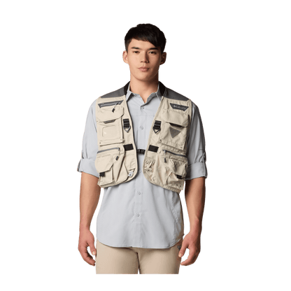 COLUMBIA MEN'S HENRY'S FORK VI VEST - FOSSIL - FRONT VIEW