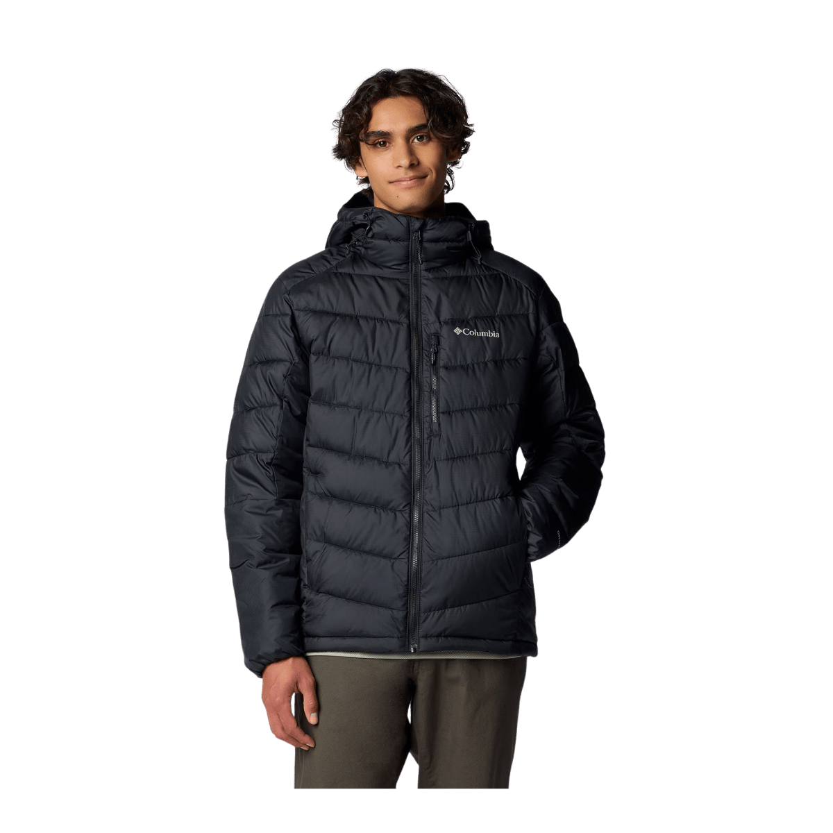 COLUMBIA MEN'S LABYRINTH LOOP II HOODED JACKET - BLACK - FRONT VIEW