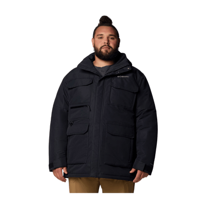 COLUMBIA MEN'S LANDROAMER II PARKA JACKET - BIG - BLACK - FRONT VIEW