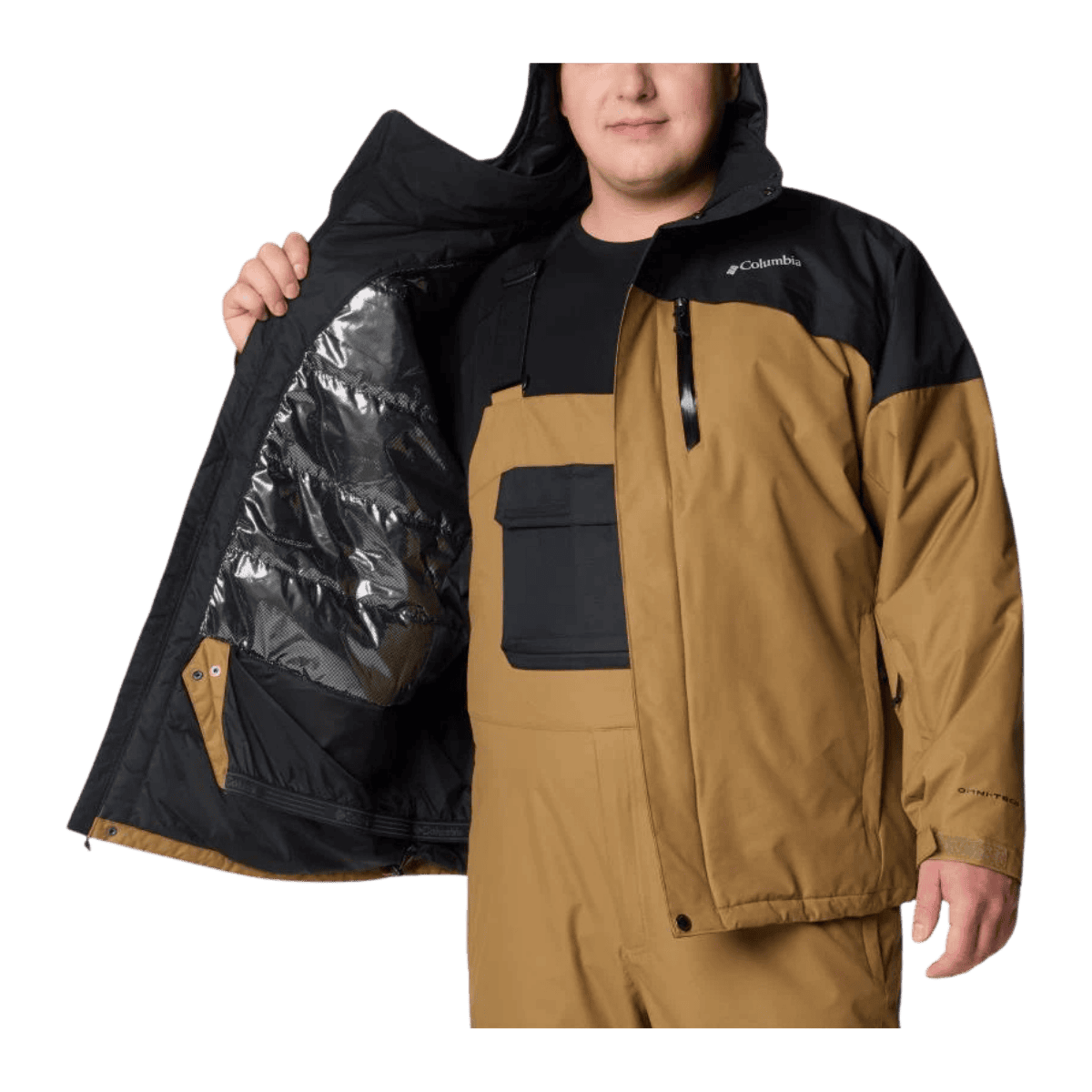 COLUMBIA MEN'S LAST TRACKS II JACKET - EXTENDED SIZE - DELTA/BLACK - INNER VIEW