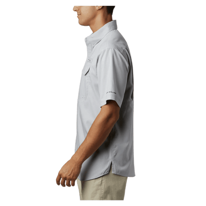 COLUMBIA LOW DRAG OFFSHORE SS SHIRT - COOL GREY - SIDE VIEW