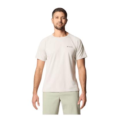 COLUMBIA MEN'S ALPINE CHILL PRO SHORT SLEEVE CREW SHIRT - DARK STONE - FRONT VIEW