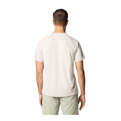 COLUMBIA MEN'S ALPINE CHILL PRO SHORT SLEEVE CREW SHIRT - DARK STONE - BACK VIEW