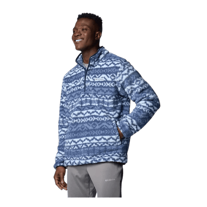 COLUMBIA MEN'S RUGGED RIDGE HALF SNAP FLEECE - DARK MOUNTAIN - SIDE VIEW