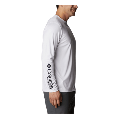 COLUMBIA MEN'S TERMINAL TACKLE PFG STATETRIOT LONG SLEEVE - WHITE - SIDE VIEW