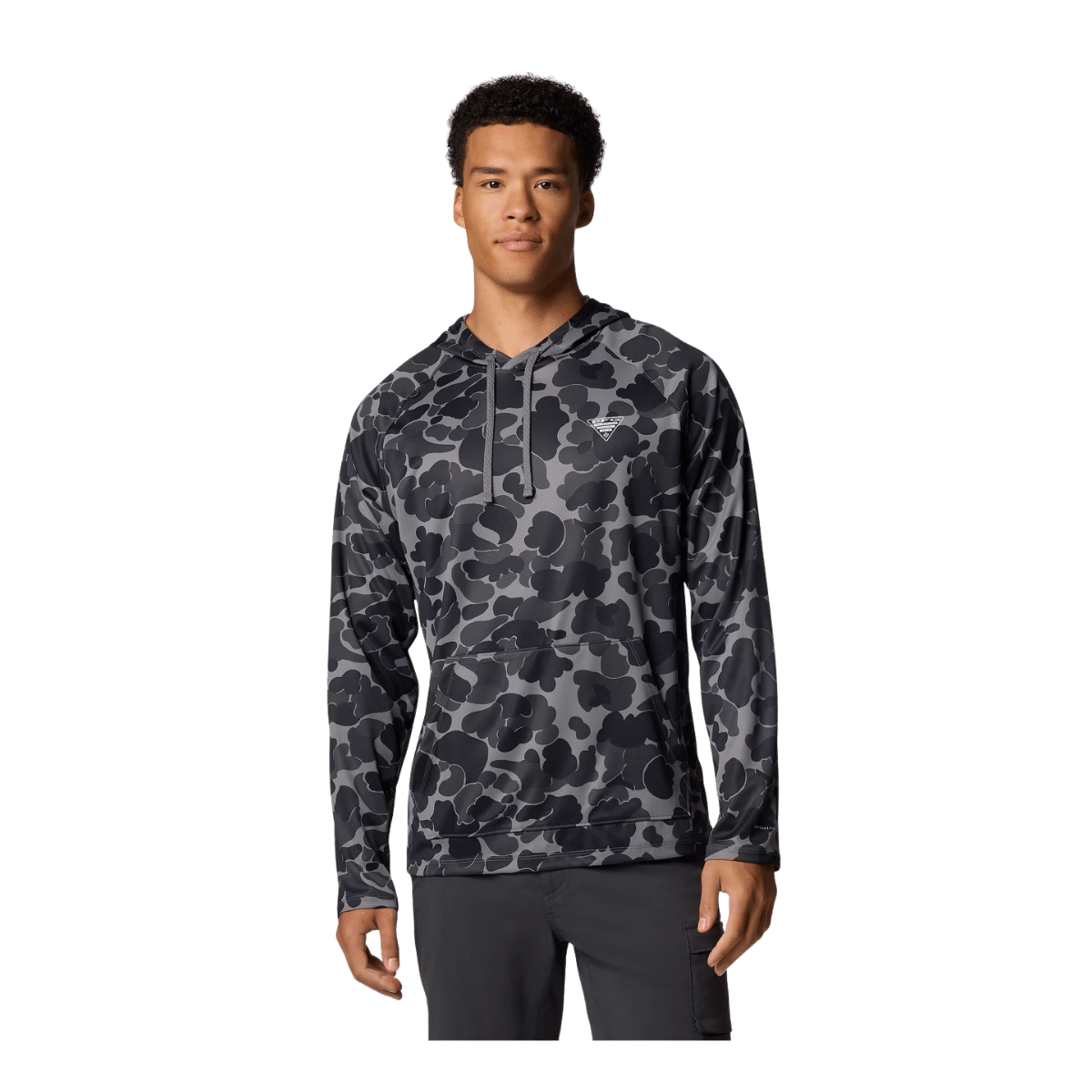 COLUMBIA MEN'S WILD CAST CAMP HOODIE - BLACK DELTAHUNTER - FRONT VIEW