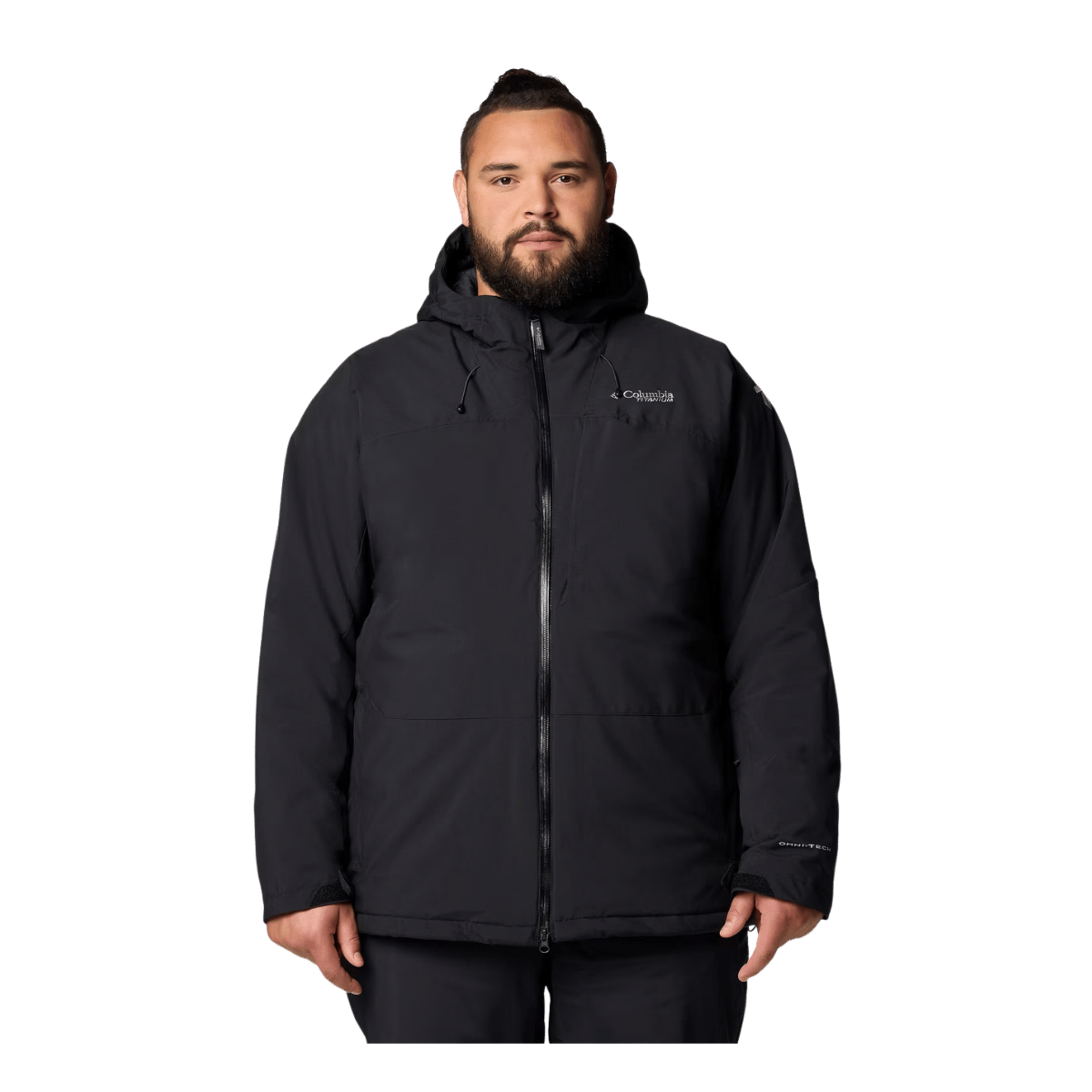 COLUMBIA MEN'S WINTER DISTRICT III JACKET - BIG - BLACK  - FRONT VIEW