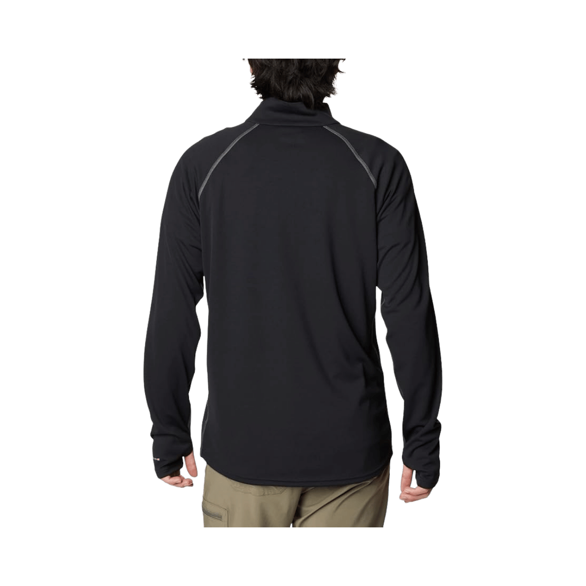 COLUMBIA NARROWS POINTE HALF ZIP - BLACK - BACK VIEW