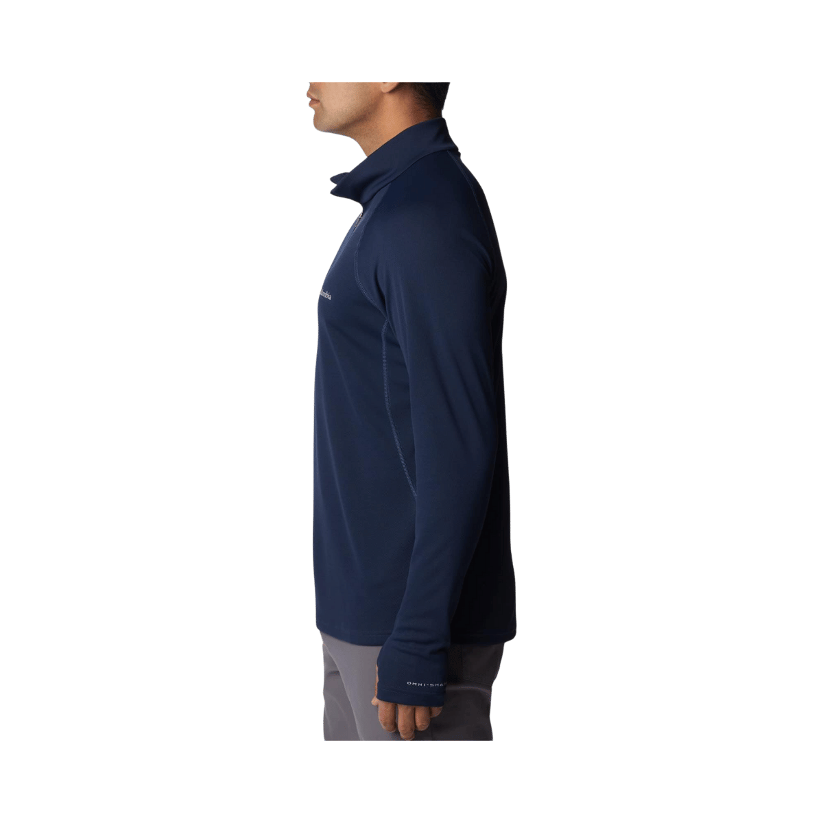 COLUMBIA NARROWS POINTE HALF ZIP - COLLEGIATE NAVY - SIDE VIEW