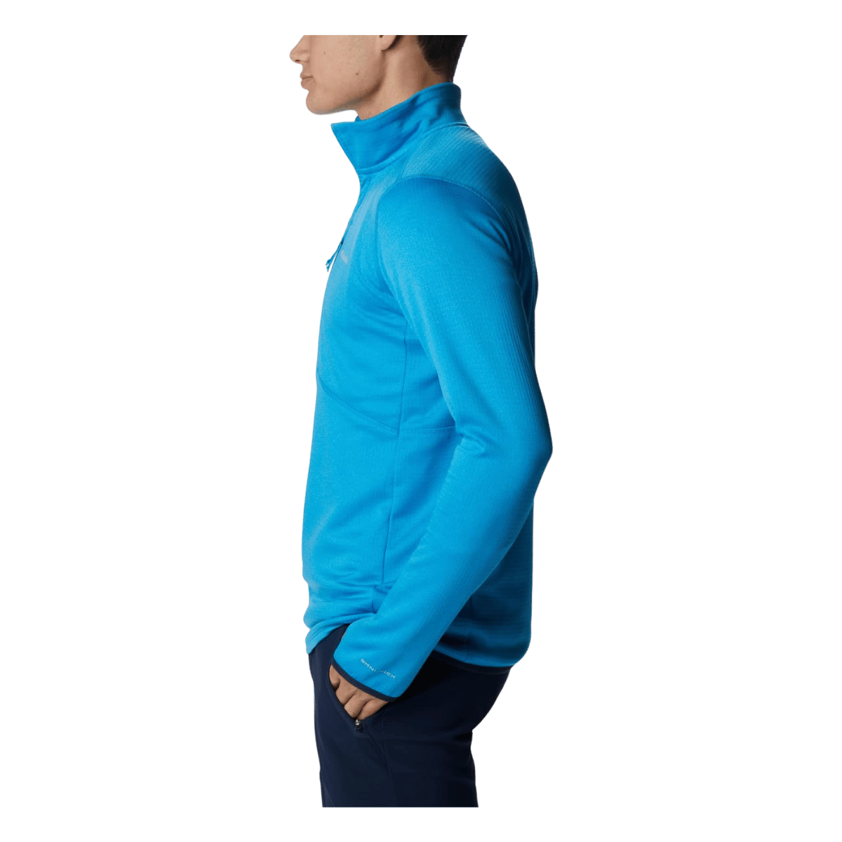 COLUMBIA PARK VIEW FLEECE HALF ZIP - COMPASS BLUE - SIDE VIEW