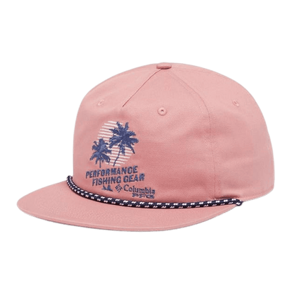 COLUMBIA PFG BACK TACK SNAP BACK HAT - SANDALWOOD PINK - FRONT VIEW