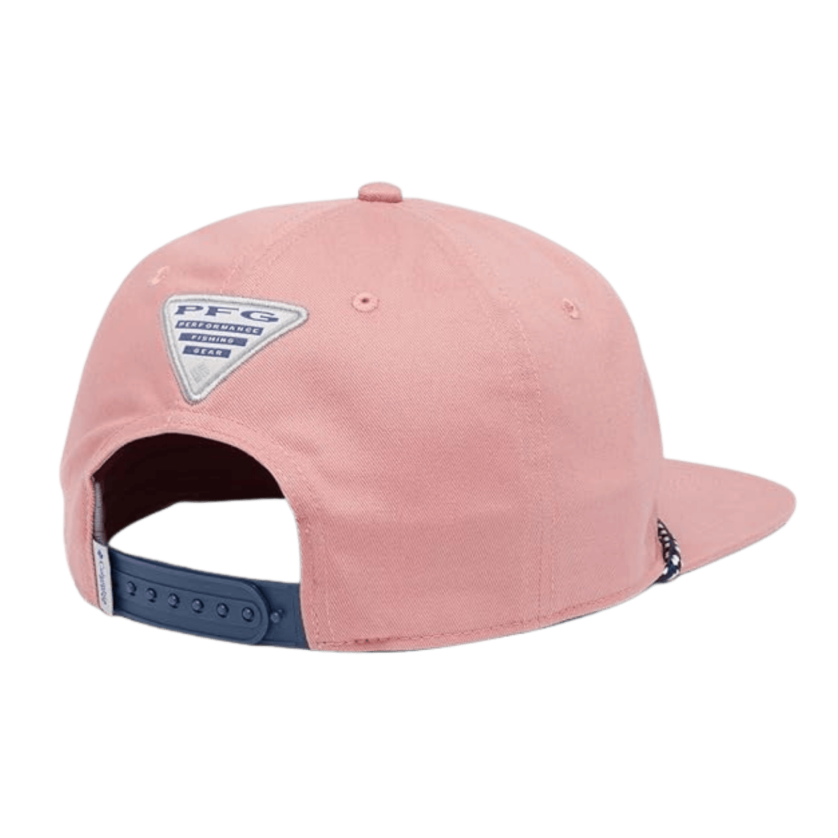 COLUMBIA PFG BACK TACK SNAP BACK HAT - SANDALWOOD PINK - FRONT VIEW - BACK VIEW