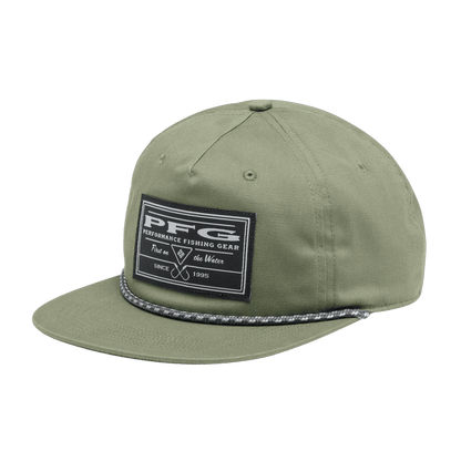 COLUMBIA PFG BACK TACK SNAP BACK HAT - SANDALWOOD PINK - FRONT VIEW - CYPRESS - FRONT VIEW