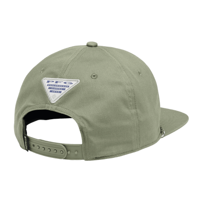 COLUMBIA PFG BACK TACK SNAP BACK HAT - SANDALWOOD PINK - FRONT VIEW - CYPRESS - BACK VIEW