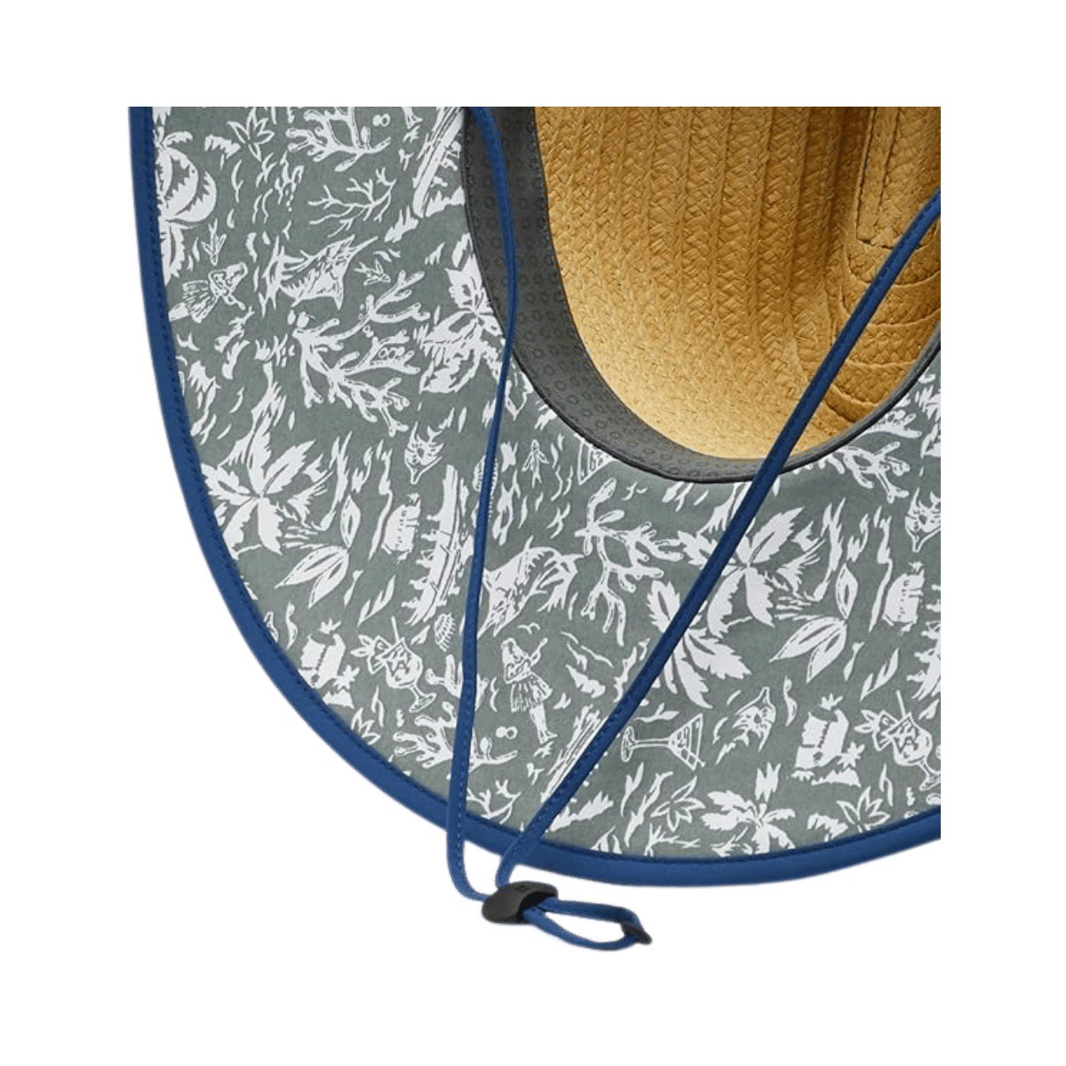 COLUMBIA PFG BAHA STRAW HAT - CYPRESS KONA - FEATURING INNER VIEW