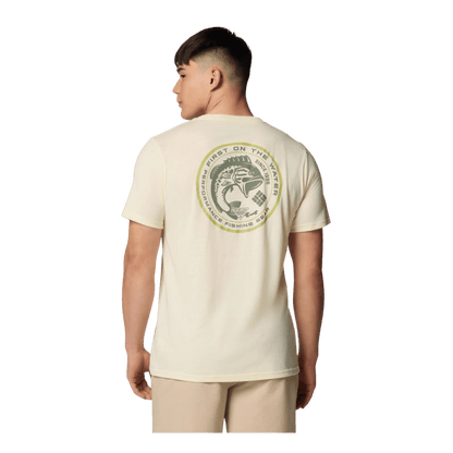 COLUMBIA MEN'S PFG DORADO TACO SHORT SLEEVE T-SHIRT - LEMON WASH - BACK VIEW