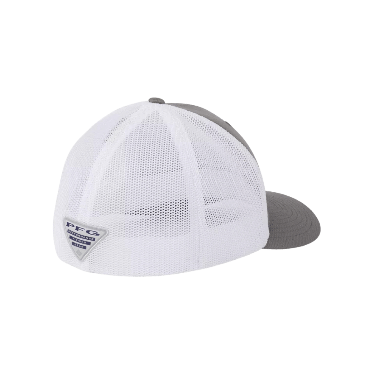 COLUMBIA PFG LOGO MESH BALL CAP HIGH - TITANIUM/HOOK - BACK VIEW