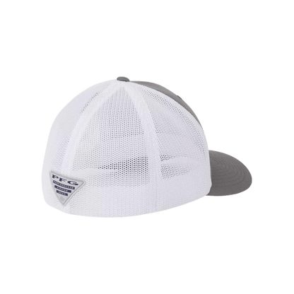 COLUMBIA PFG LOGO MESH BALL CAP HIGH - TITANIUM/HOOK - BACK VIEW