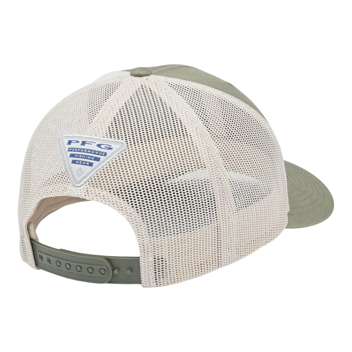 COLUMBIA PFG FISH FLAG MESH SNAP BACK - CYPRESS - ONE SIZE - BACK VIEW