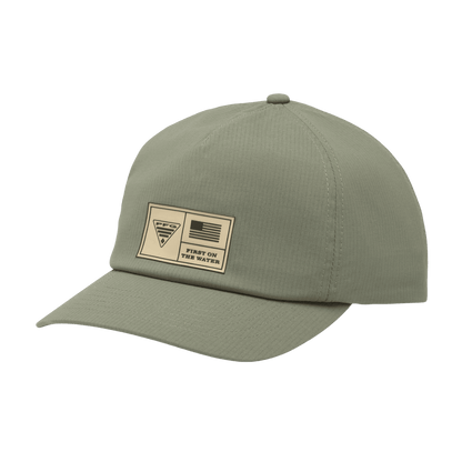 COLUMBIA PFG OUTCAST 3D STRETCH SNAP CAP - ONE SIZE - CYPRESS - FRONT VIEW